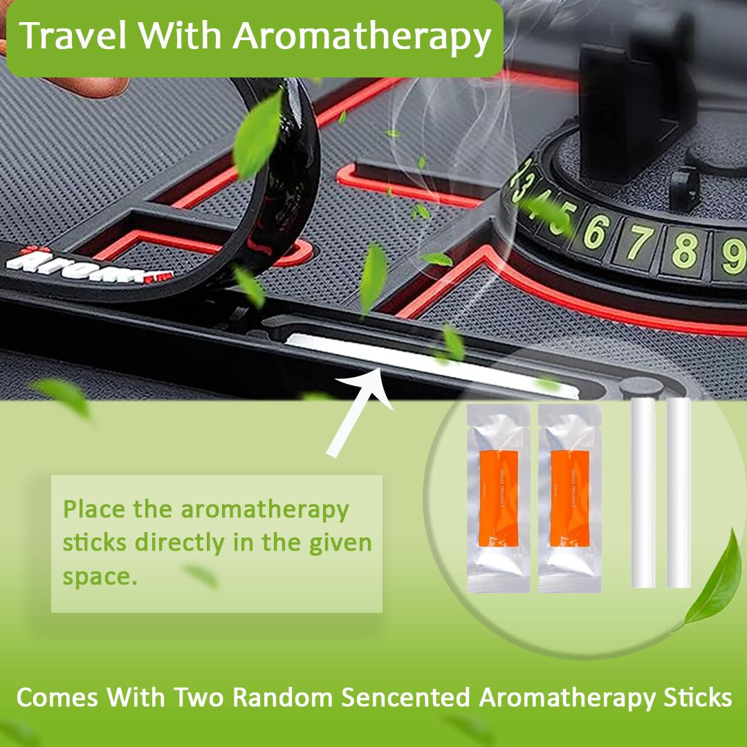 CAR DASHBOARD MAT - ANTI-SLIP W/ PHONE HOLDER & CONTACT DISPLAY