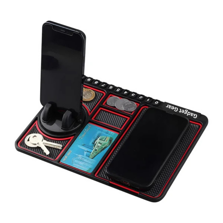CAR DASHBOARD MAT - ANTI-SLIP W/ PHONE HOLDER & CONTACT DISPLAY