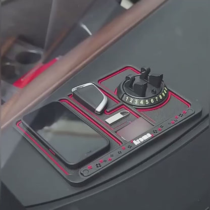 CAR DASHBOARD MAT - ANTI-SLIP W/ PHONE HOLDER & CONTACT DISPLAY